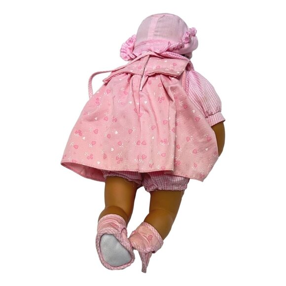 Bayer Reborn Doll Vintage Doll 17 inch Soft Body Pink Clothing - Picture 2 of 15